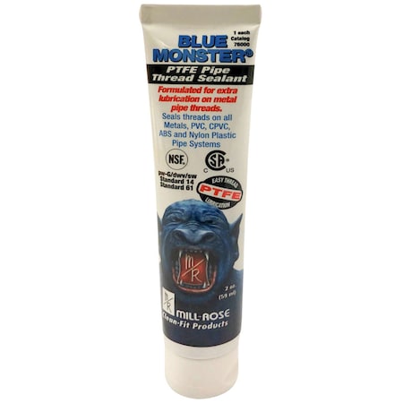 Blue Monster Mill Rose Blue Monster White Pipe Thread Sealant 2 oz 76000
